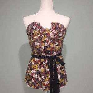 Strapless Anthropologie top
